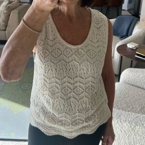 Sanctuary Cream Textured Tank Top